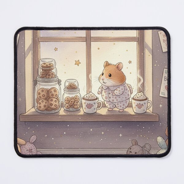 Item preview, Cozy Hamster in Pajamas Midnight Birthday Feast designed and sold by zzz888.