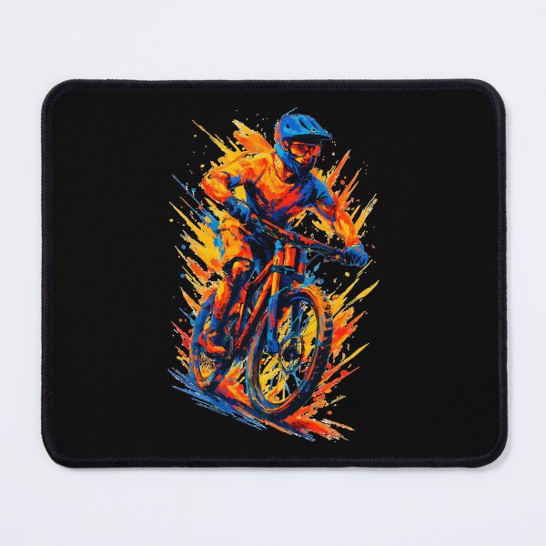 Item preview, Mountain biking, mountain biker, MTB, cool, vibrant colors, gift designed and sold by Pineapple-Tree.