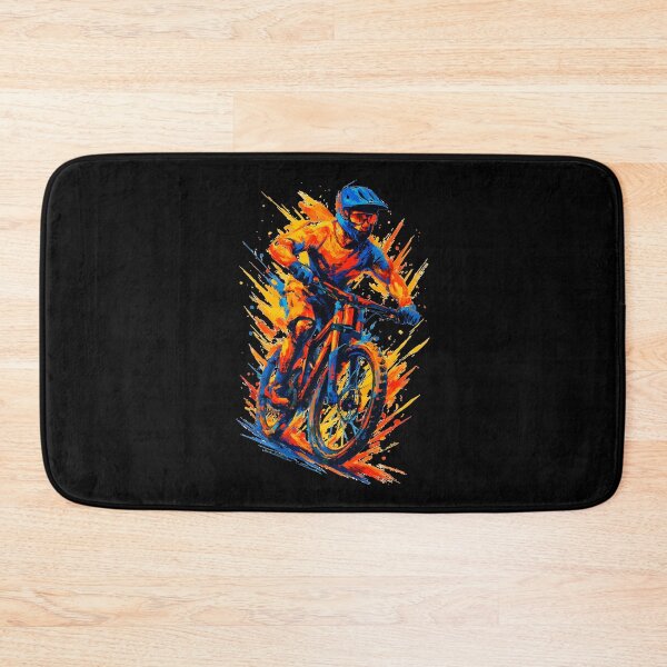 Item preview, Mountain biking, mountain biker, MTB, cool, vibrant colors, gift designed and sold by Pineapple-Tree.
