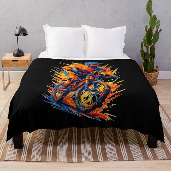 Item preview, Mountain biking, mountain biker, MTB, cool, vibrant colors, gift designed and sold by Pineapple-Tree.