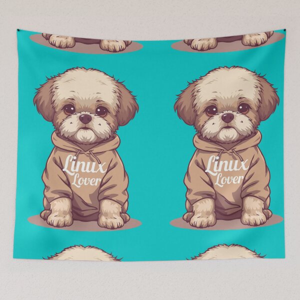 Item preview, Linux Lover Dog — Cute Dog in Hoodie designed and sold by Malfinio.