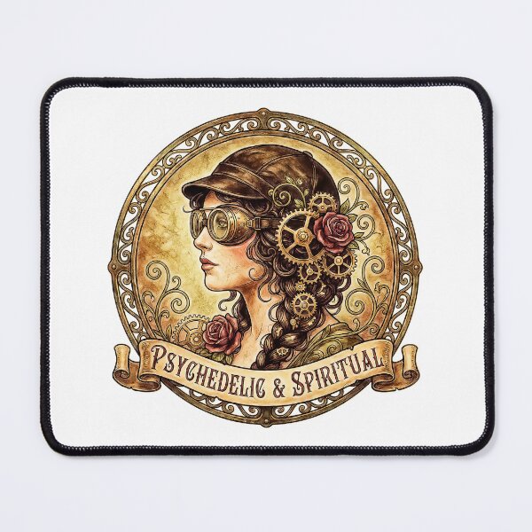Item preview, Steampunk Art Nouveau Lady - Psychedelic & Spiritual Vintage Design designed and sold by Hen-C-Art.