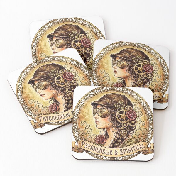 Item preview, Steampunk Art Nouveau Lady - Psychedelic & Spiritual Vintage Design designed and sold by Hen-C-Art.