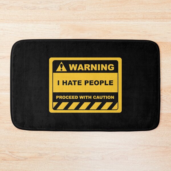 Item preview, Funny Human Warning Label – I Hate People designed and sold by LirneShotsk.