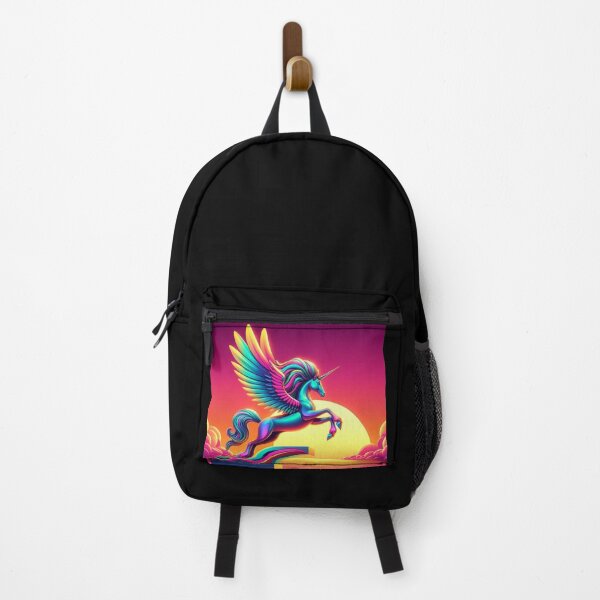 Item preview, Neon Winged Unicorn – Surreal Sunset Fantasy Design designed and sold by Dogandesighn.