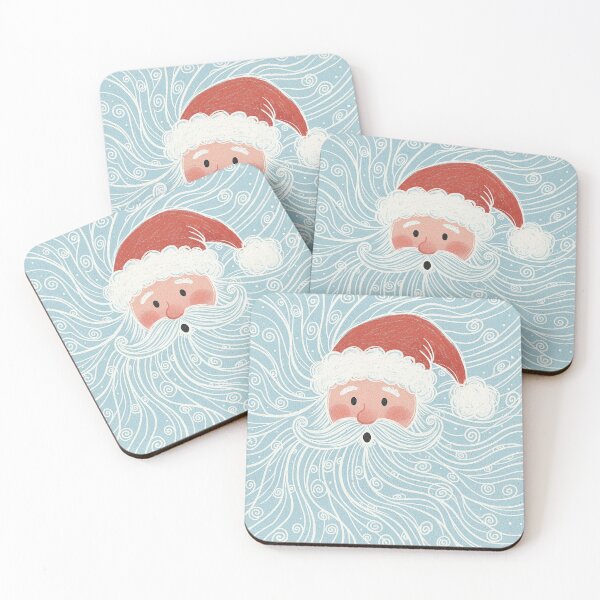 Item preview, Whimsical Surprised Santa with Swirling Snow Beard designed and sold by zzz888.