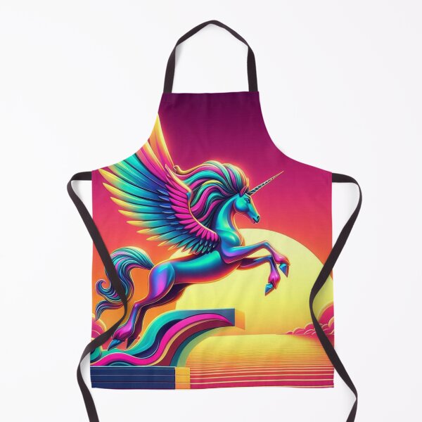 Item preview, Neon Winged Unicorn – Surreal Sunset Fantasy Design designed and sold by Dogandesighn.
