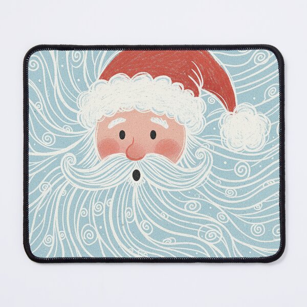 Item preview, Whimsical Surprised Santa with Swirling Snow Beard designed and sold by zzz888.