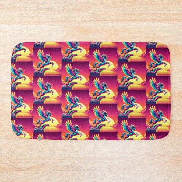 Item preview, Neon Winged Unicorn – Surreal Sunset Fantasy Design designed and sold by Dogandesighn.