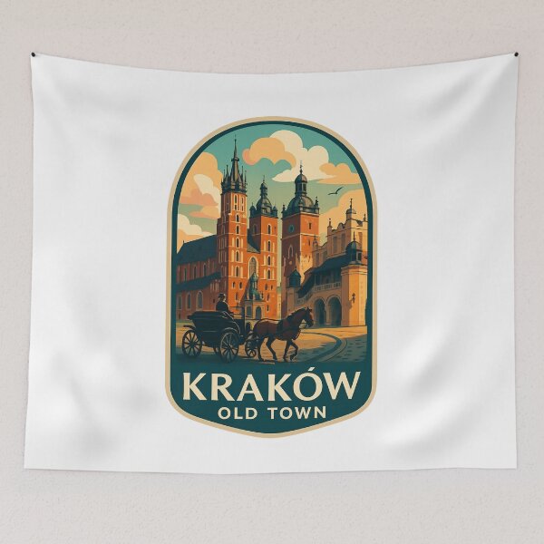 Item preview,  Kraków Old Town – St. Mary's Basilica and Cloth Hall designed and sold by Aryabek.
