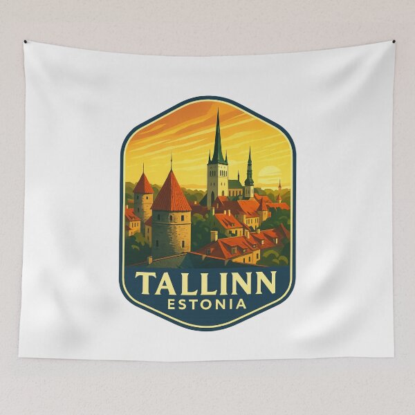 Item preview,  Tallinn Estonia – Medieval Towers at Sunset designed and sold by Aryabek.