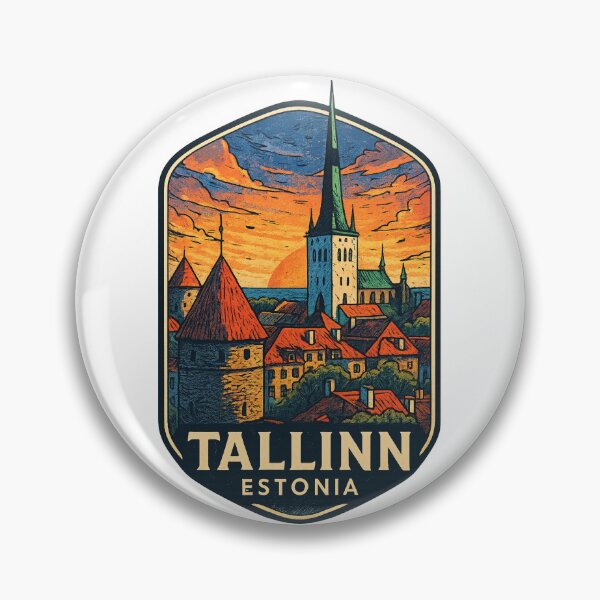 Item preview,  Tallinn Estonia – St. Olaf’s Church and Historic Skyline designed and sold by Aryabek.