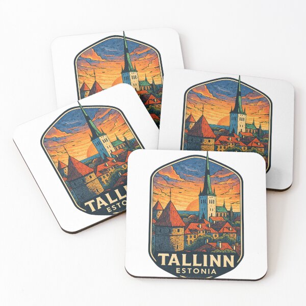 Item preview,  Tallinn Estonia – St. Olaf’s Church and Historic Skyline designed and sold by Aryabek.