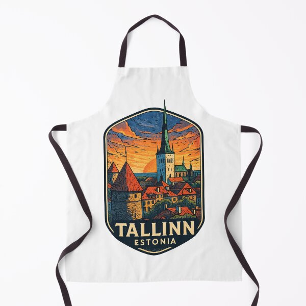 Item preview, Tallinn Estonia – St. Olaf’s Church and Historic Skyline designed and sold by Aryabek.