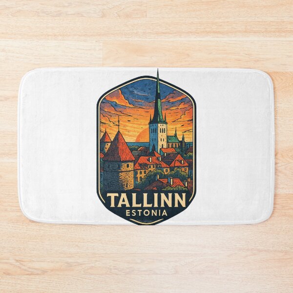 Item preview,  Tallinn Estonia – St. Olaf’s Church and Historic Skyline designed and sold by Aryabek.