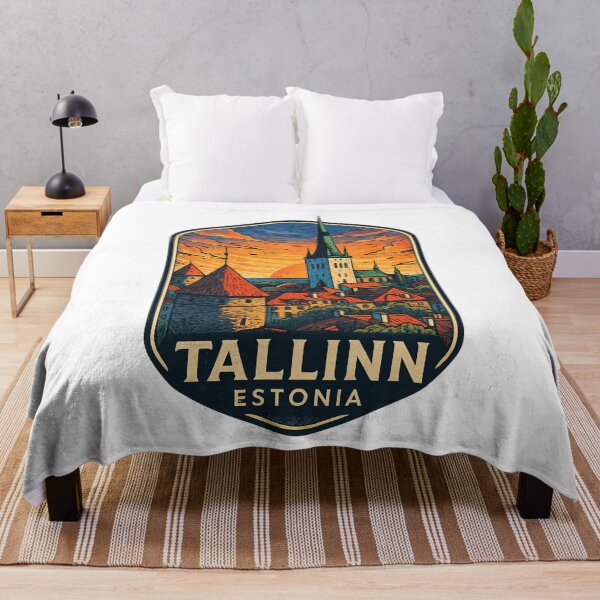 Item preview,  Tallinn Estonia – St. Olaf’s Church and Historic Skyline designed and sold by Aryabek.
