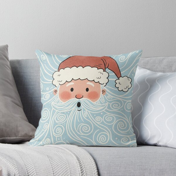 Item preview, Whimsical Surprised Santa with Swirling Snow Beard designed and sold by zzz888.