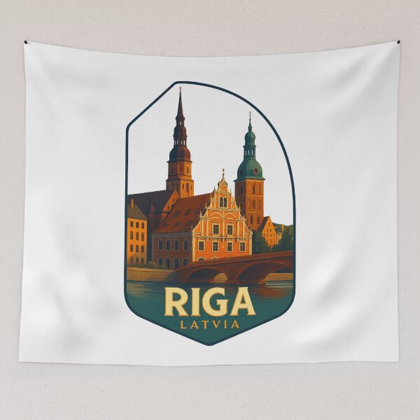 Item preview,  Riga Latvia – House of the Blackheads and Dome Cathedral designed and sold by Aryabek.