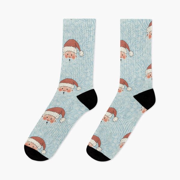 Item preview, Whimsical Surprised Santa with Swirling Snow Beard designed and sold by zzz888.