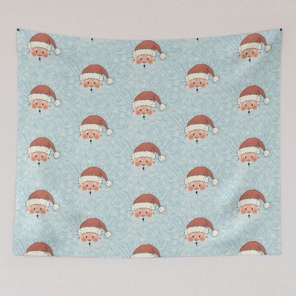 Item preview, Whimsical Surprised Santa with Swirling Snow Beard designed and sold by zzz888.