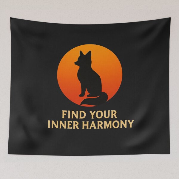 Item preview, Find Your Inner Harmony – Fox Silhouette Sunset designed and sold by JM Language Service.