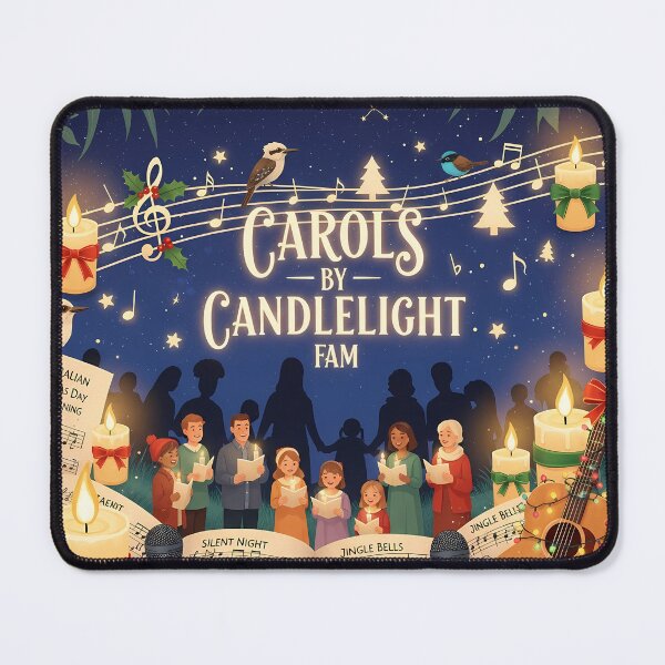 Item preview, Carols By Candlelight Australian Christmas Family Matching Singing Tradition Holiday Squad Set designed and sold by GiftsForge.