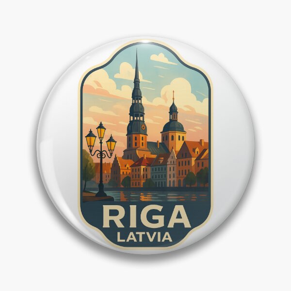 Artikelvorschau, Riga, Lettland – Die Türme der Altstadt von Riga am Wasser entworfen und verkauft von Aryabek.