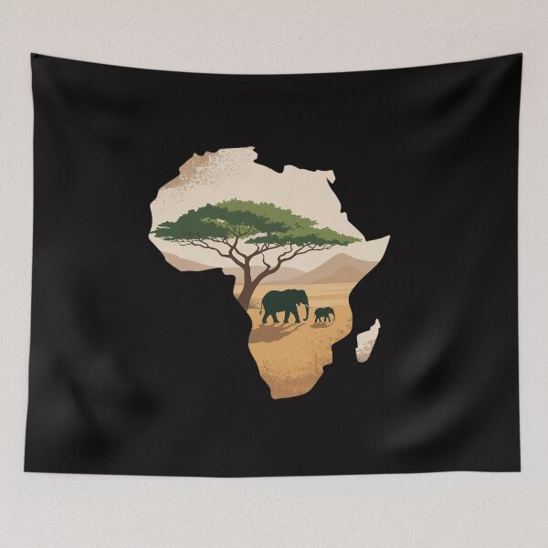 Item preview, African Savannah Safari Wild Animals Africa Map designed and sold by CareTopping.