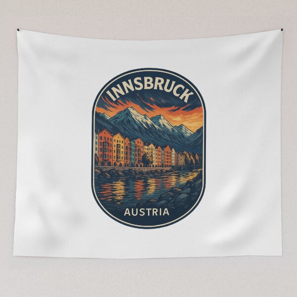 Item preview,  Innsbruck Austria – Inn River and Nordkette Mountains designed and sold by Aryabek.