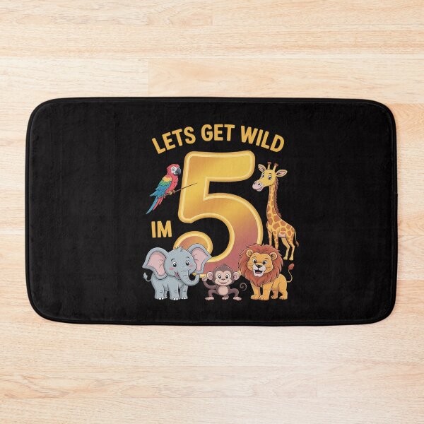 Item preview, 5 Years Old Zoo Animals Safari 5th Birthday Boys Girls designed and sold by CareTopping.