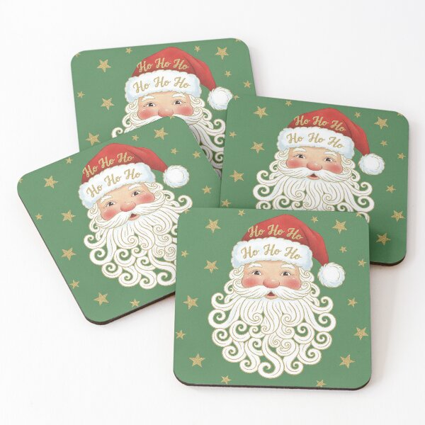 Item preview, Artistic Ho Ho Ho Santa with Swirling Gold Beard designed and sold by zzz888.