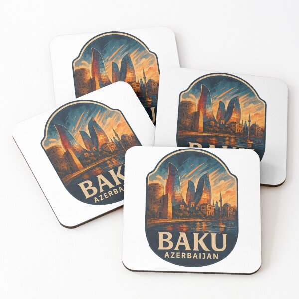 Item preview,  Flame Towers and Old City Skyline – Baku, Azerbaijan designed and sold by Aryabek.