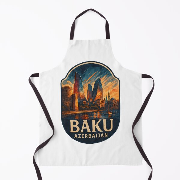 Item preview, Flame Towers and Old City Skyline – Baku, Azerbaijan designed and sold by Aryabek.
