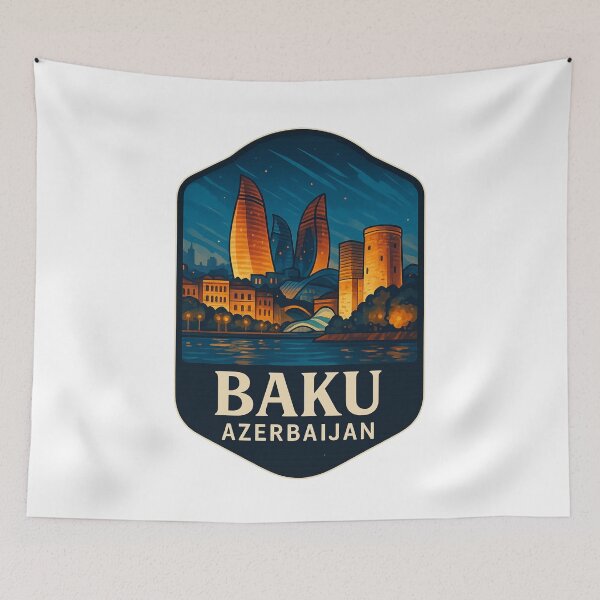 Item preview,  Nighttime Panorama of Flame Towers – Baku, Azerbaijan designed and sold by Aryabek.