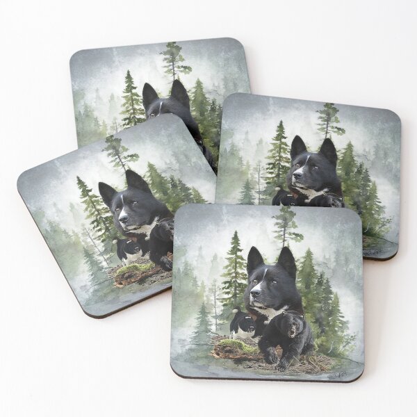 Item preview, Forest Tracker – Karelian Bear Dog designed and sold by TammyHunterArt.