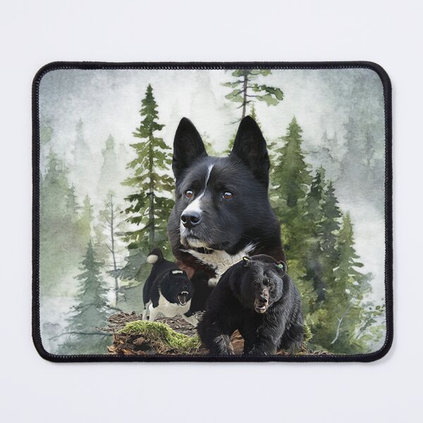 Item preview, Forest Tracker – Karelian Bear Dog designed and sold by TammyHunterArt.