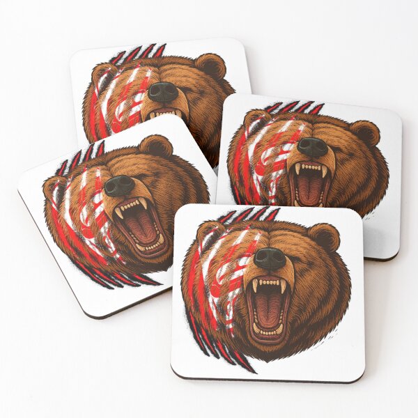 Item preview, Fierce Grizzly Bear With Red Claw Marks designed and sold by Tiffany's Designs.
