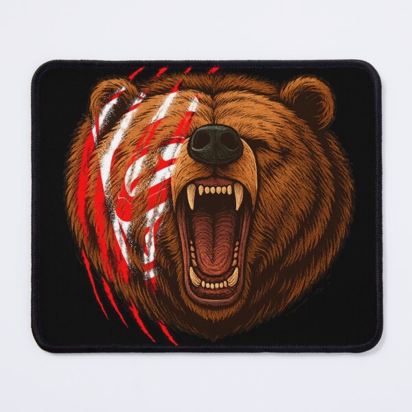 Item preview, Fierce Grizzly Bear With Red Claw Marks designed and sold by Tiffany's Designs.