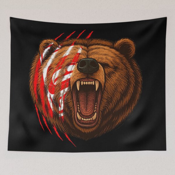 Item preview, Fierce Grizzly Bear With Red Claw Marks designed and sold by Tiffany's Designs.