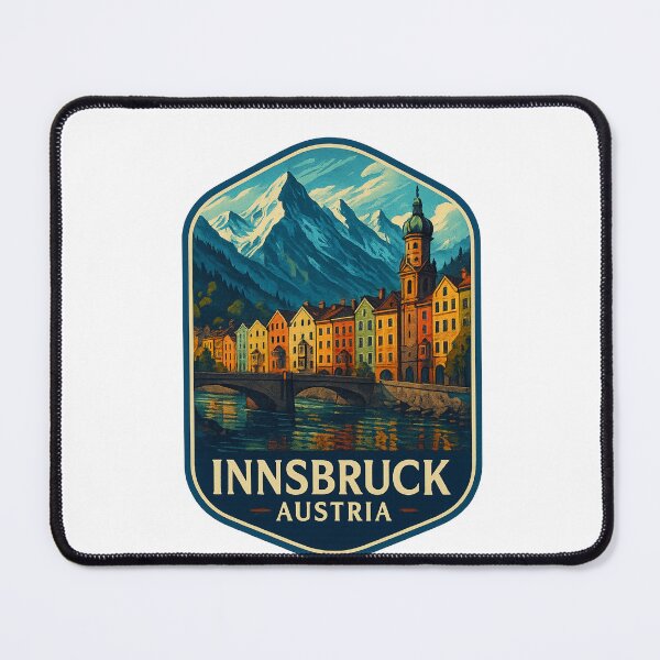 Item preview, Colorful Houses by the Inn River – Innsbruck, Austria designed and sold by Aryabek.