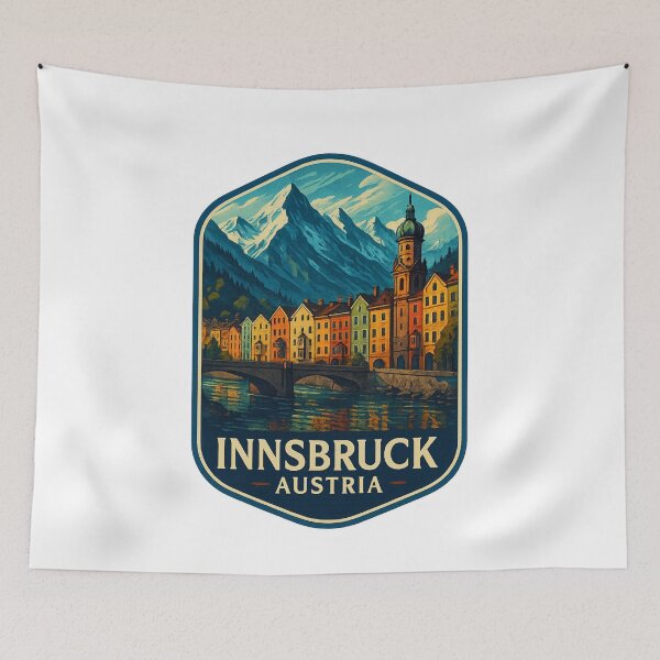 Item preview,  Colorful Houses by the Inn River – Innsbruck, Austria designed and sold by Aryabek.