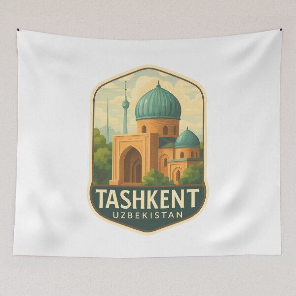 Item preview,  Domes of the Minor Mosque and Tashkent Tower – Uzbekistan designed and sold by Aryabek.