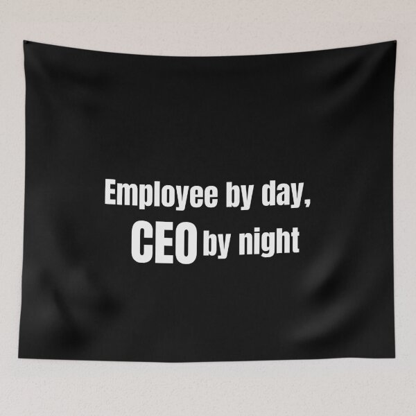 Item preview, White Employee By Day CEO By Night Shirt | Side Hustle Entrepreneur Gift designed and sold by HustleHardCo.