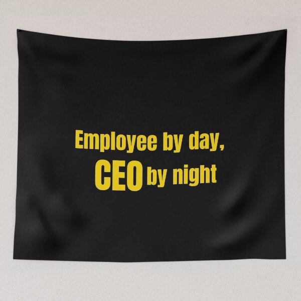 Item preview, Gold Employee By Day CEO By Night Shirt | Side Hustle Entrepreneur Gift designed and sold by HustleHardCo.