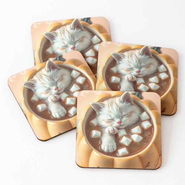 Item preview, Pumpkin Hot Cocoa Kitty – Cute Fall Mug Animal Illustration designed and sold by ArmaanArts.
