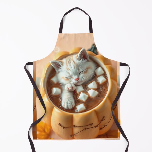 Item preview, Pumpkin Hot Cocoa Kitty – Cute Fall Mug Animal Illustration designed and sold by ArmaanArts.