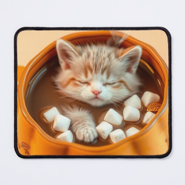 Item preview, Autumn Cocoa Mug Kitty – Adorable Pumpkin Cup Cat Artwork designed and sold by ArmaanArts.