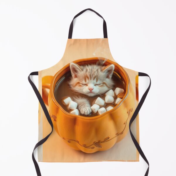 Item preview, Autumn Cocoa Mug Kitty – Adorable Pumpkin Cup Cat Artwork designed and sold by ArmaanArts.