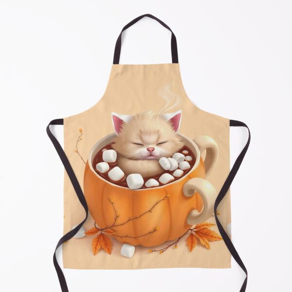 Item preview, Cozy Fall Cat in Pumpkin Mug – Autumn Hot Chocolate Kitty Art designed and sold by ArmaanArts.