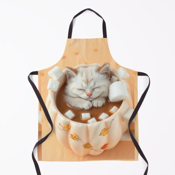 Item preview, Sleeping Kitten in Pumpkin Cocoa Cup – Cute Fall Comfort Design designed and sold by ArmaanArts.